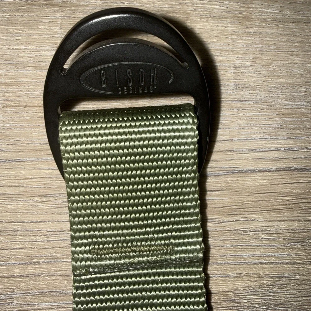 Men's L.L. Bean Nylon Webbing D-Ring Tactical Utility Belt Army Green 43